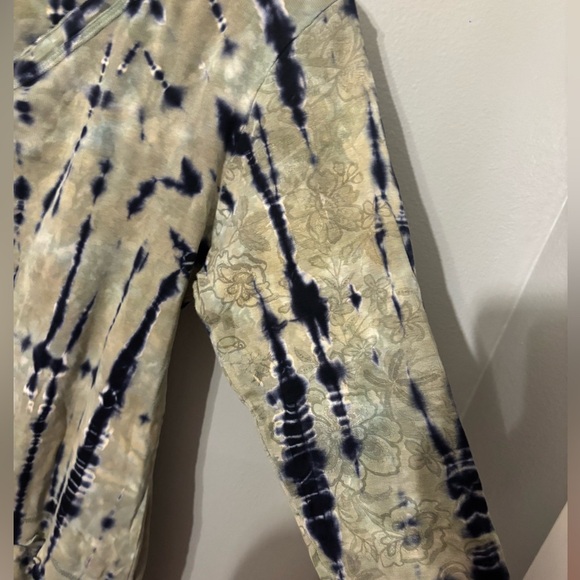 Vintage Glima 90's Y2K Blue Green Tie-Dye Long Sleeve Small 4 - Picture 4 of 7